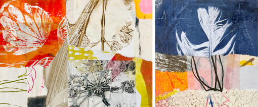 MixedMedia Collagen - Kleine Landschaften